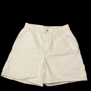 Cotton on Carpenter jean shorts | Off white/ tan | US 8